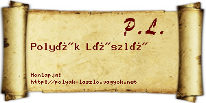 Polyák László névjegykártya